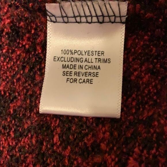 Another Reason Red & black mock turtleneck sweater size large - Picture 4 of 6